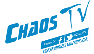Chaos TV logotipo y redes blue