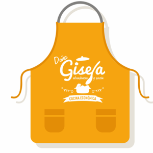 Ejemplo de aplicación del logotipo Cocina Gisela WEB